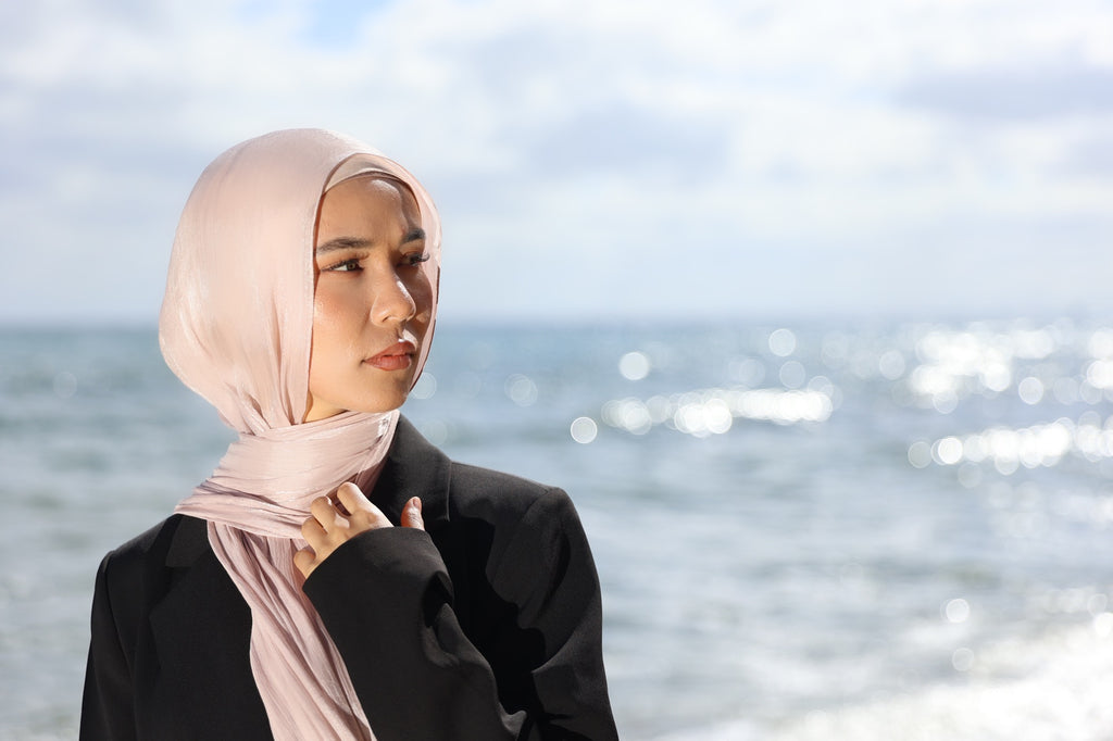 Pastel Pink Silk Hijab