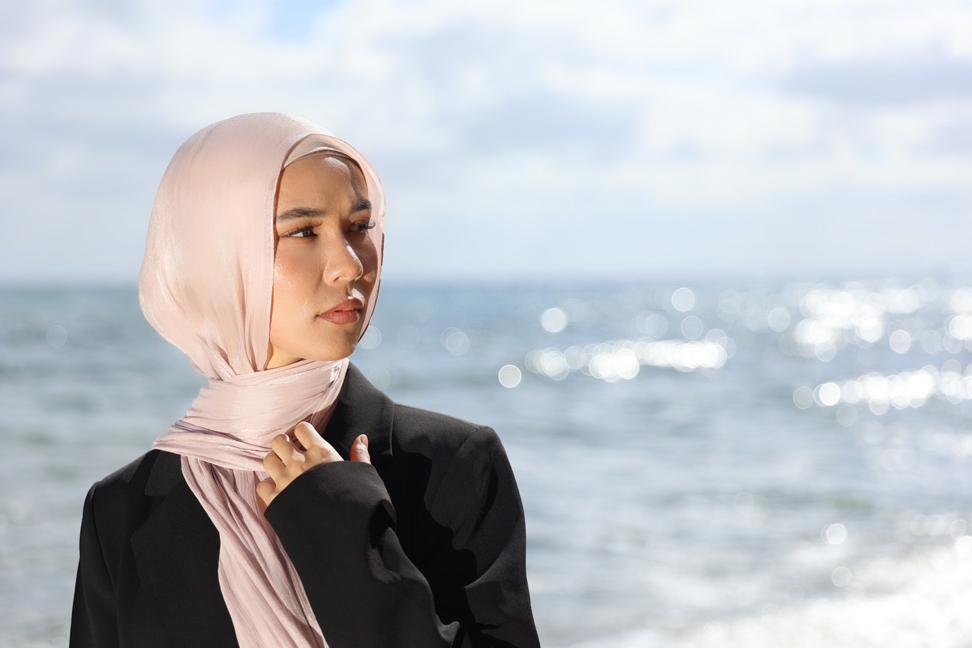 Pastel Pink Silk Hijab
