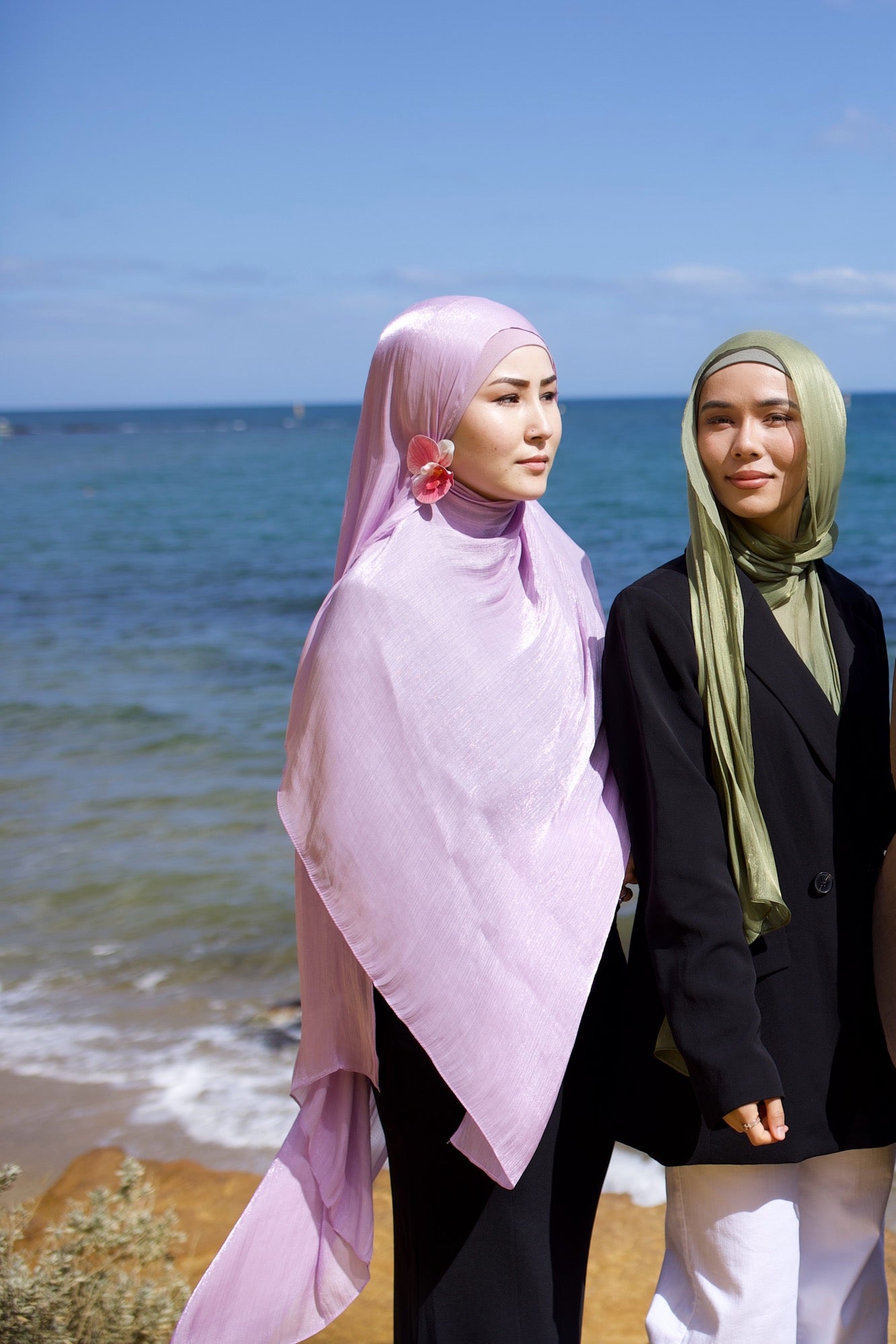 Purple silk Hijab