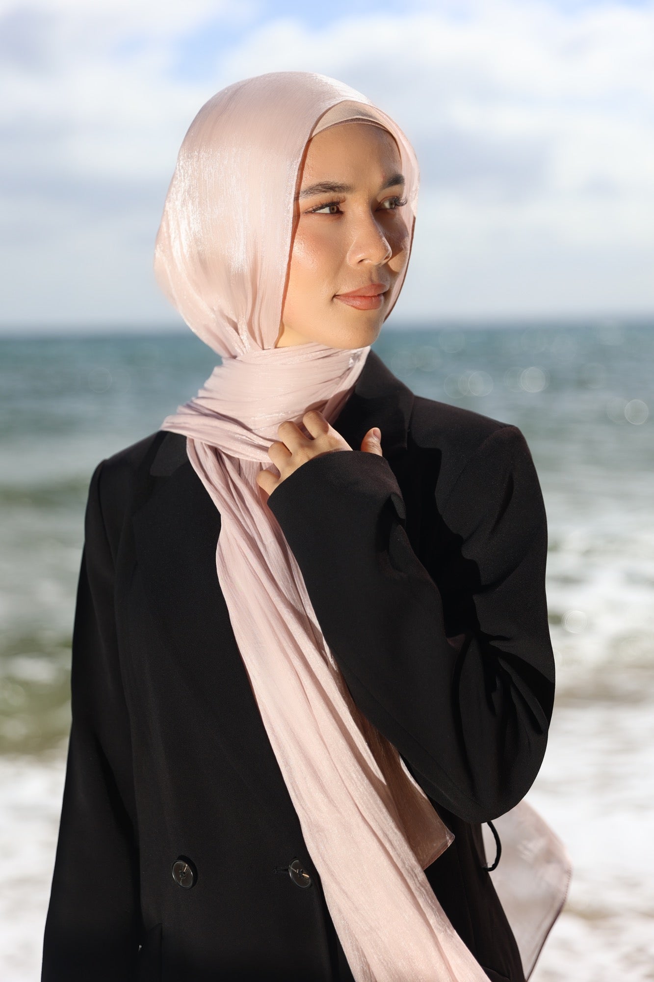 Pastel Pink Silk Hijab