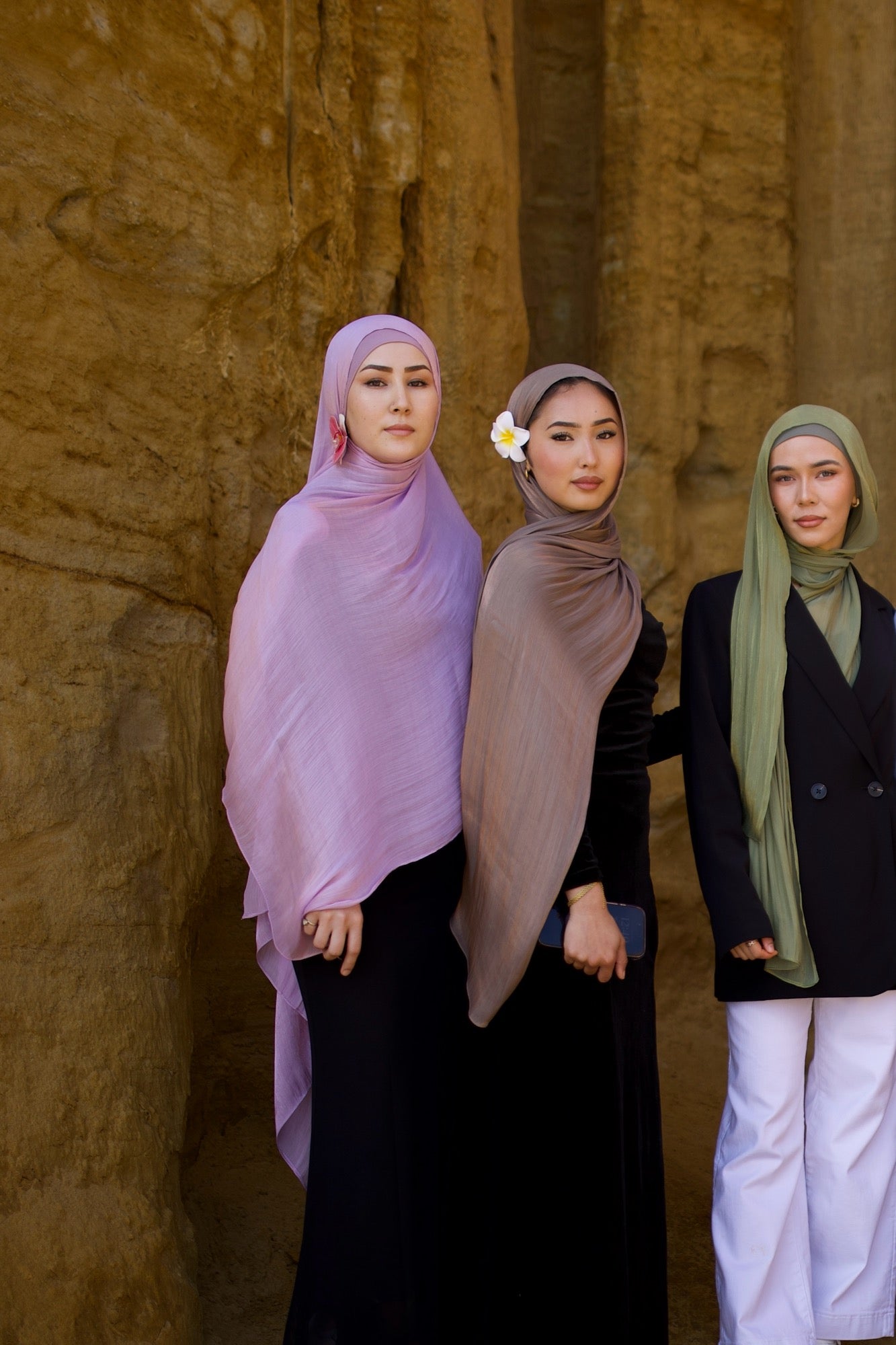 Purple silk Hijab